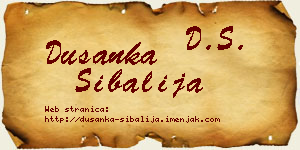 Dušanka Šibalija vizit kartica